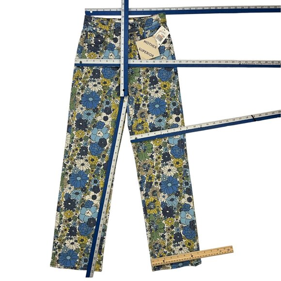 Mother Superior The Rambler Zip Ankle Jean 24 Dirt Bike Flowers NEW - Picture 4 of 12